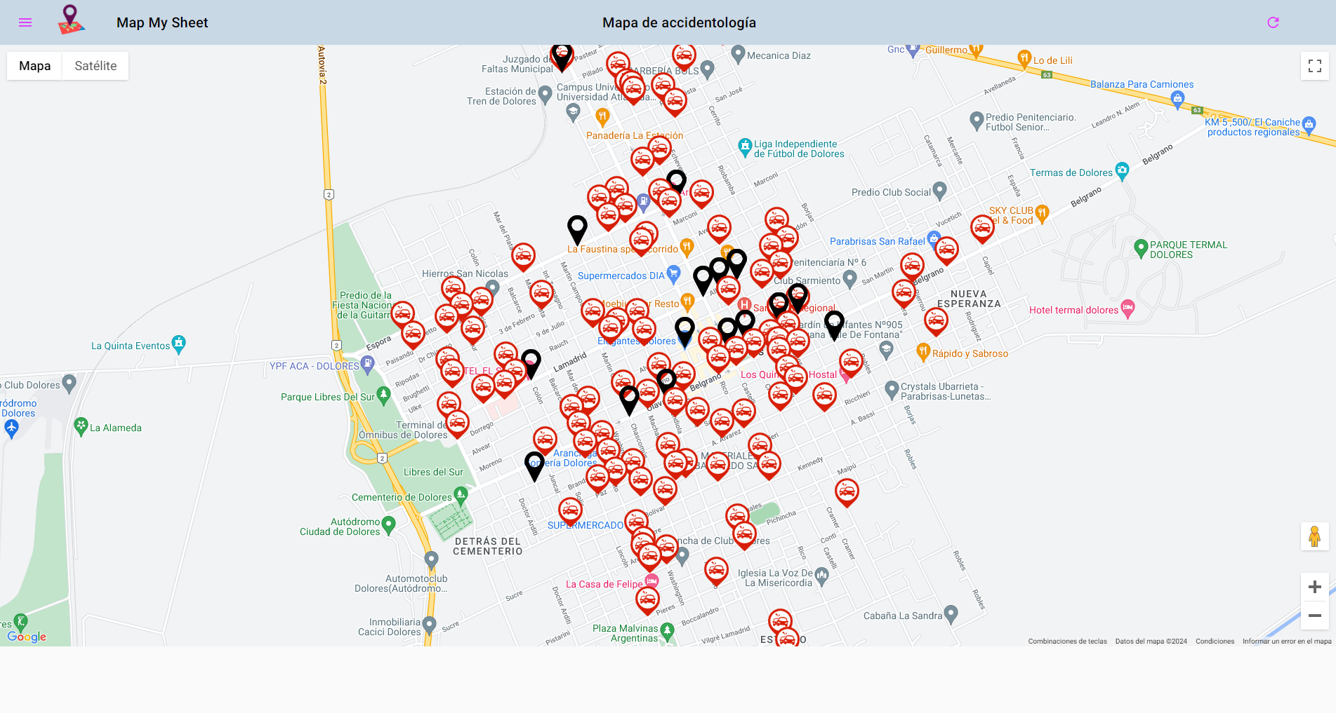 Mapa de Accidentología Estático